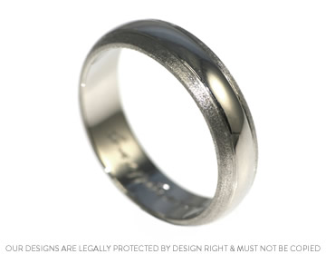 Marks palladium wedding band with contrasting finishes