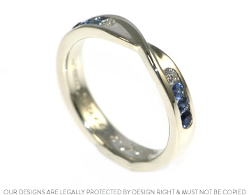 Lucy's 9ct white gold mobius twist wedding ring