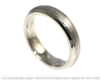 Mens Palladium wedding ring with contrasting finishes