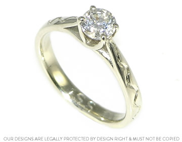 Soham wanted an engagement ring with aboriginal inspired engraving