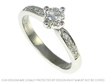 Platinum engagement solitaire with a 0.51ct HSi1 diamond 