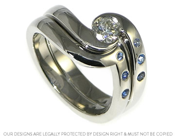 Tor and Emma's palladium twist style fitted wedding ring