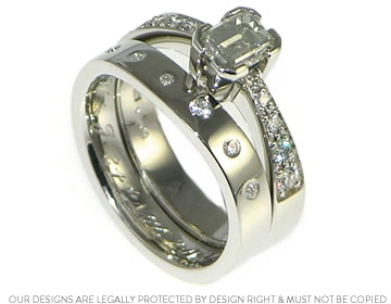 Janine's platinum and diamond wedding ring