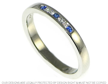 David and Karen wanted a crisp platinum wedding ring with an added sparkle 