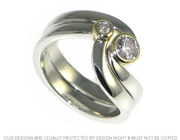 Lorna's 9ct white gold and diamond wedding ring