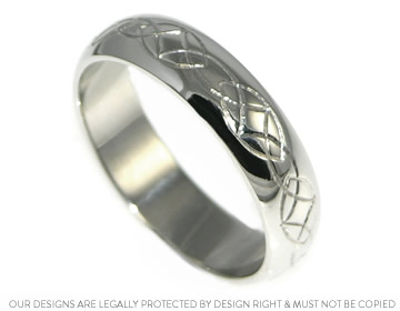 Paul's Celtic inspired platinum wedding ring