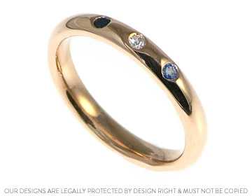 Brigitte loved the colour of the rose gold for her eternity ring