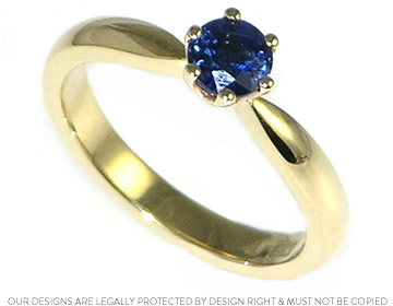 Xuesheng wanted to give Wiena a deep blue sapphire engagement ring