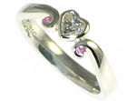robert wanted to give amilia a heart shaped diamond engagement ring