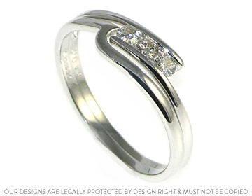 Angela's white gold delicate fitted wedding ring