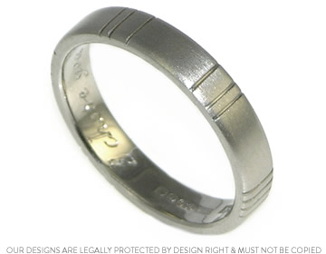 Morse code wedding ring crafted just for Chris