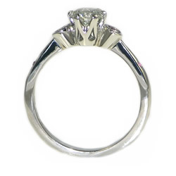 0.54ct h si diamond and pink sapphire platinum engagement ring