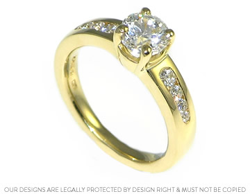 Alan and Sally wanted to use their own diamonds in their handcrafted ring