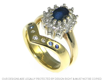 Emma's wedding ring created especially to suite her engagement ring