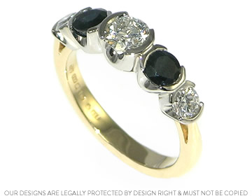 Catherine's re-design of her diamond and sapphire ring