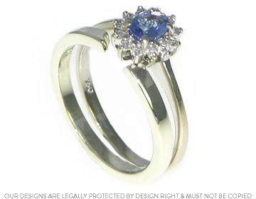 Maddy's 9ct white gold open style fitted wedding ring 