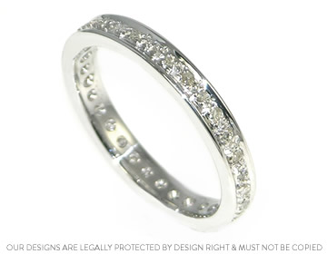 Kat's 9ct white gold pave set diamond wedding ring