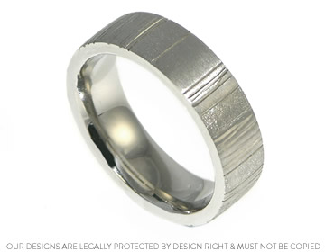 Gareth wanted a unique wedding ring with contrasting finishes