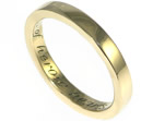 9ct yellow gold ladies wedding ring with inside engraving