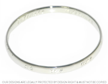 A unique handmade sterling silver bangle