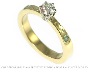 18ct yellow gold engagement ring with a 0.27ct diamond