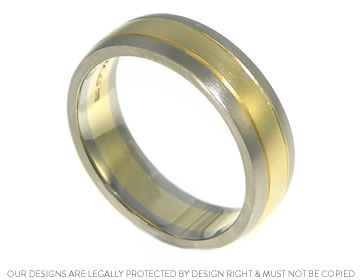 James wanted to use contrasting metals in his wedding ring