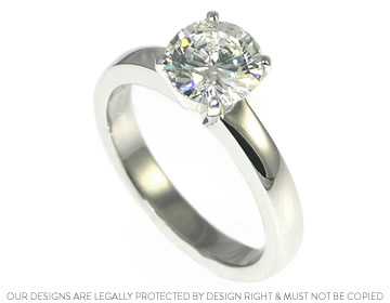 Lisa's platinum and diamond engagement ring designed for her