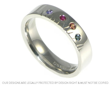 Meadow inspired bespoke eternity ring to represent the whole family