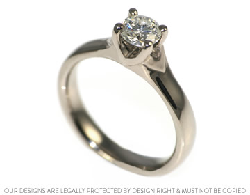 Recycled diamond and 18ct Fairtrade and Fairmined solitaire