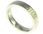 joe's 9ct white gold wood grain finished wedding ring