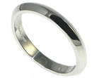 maria's platinum wedding ring with an unusual apex profile