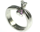 susie's open style platinum wedding ring