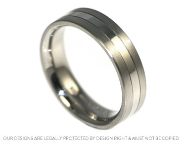 Rob's palladium wedding ring with contrasting finishes