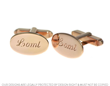 Bespoke 9ct rose gold and silver cufflinks