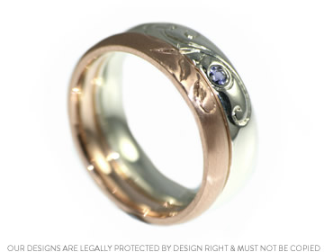 Rosie's stunning  wedding ring inspired by her tattoo