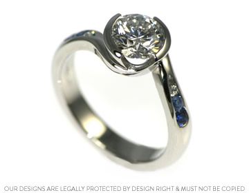 Platinum twist style engagement ring with a stunning diamond