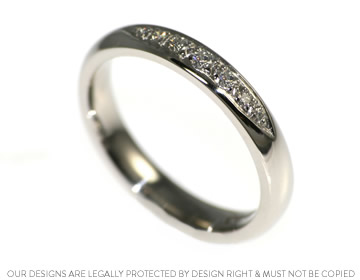 Graduating pave set eternity ring with gorgeous diamonds