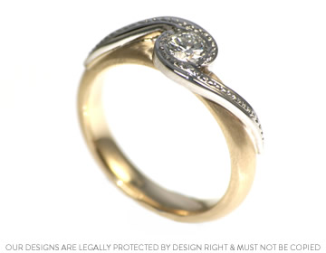 Kevin and Eibhlin loved the idea of combining metals in this stunning ring