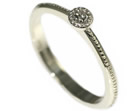 delicate 9ct white gold and recycled diamond solitaire
