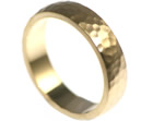 martin's hammered and satin wedding ring using a mix of gold