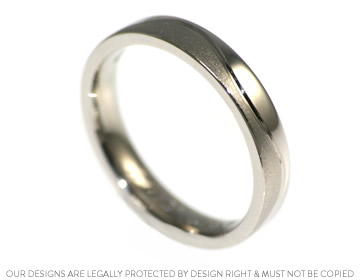 Andy unusual wedding ring with beautiful engraved detail