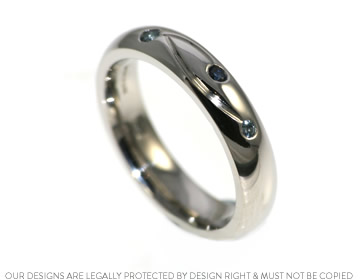 Jude's platinum eternity ring representing her family