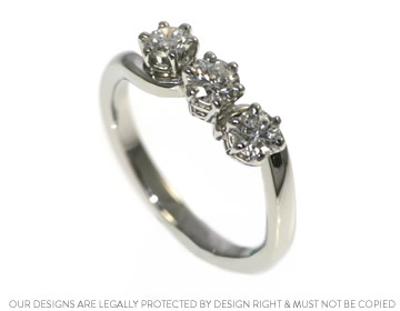 Kelly-Ann's platinum and diamond engagement ring