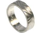 handfinished palladium mans wedding ring