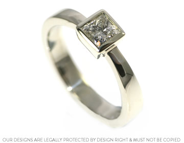 Alexandra's beautiful white gold and diamond engagement ring 