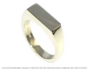 Terry's unusual square shaped handcrafted wedding ring