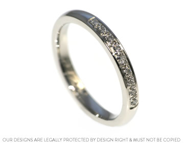 Laura's beautiful platinum and diamond eternity ring