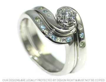 Kelly's channel set wedding ring with beautiful bright stones