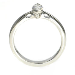 0.45ct h si marquise cut diamond and platinum engagement ring