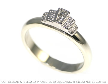 Laura's Art Deco diamond engagement ring